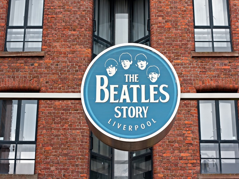 The Beatles Story Exhibition Sign, at Albert Dock, Liverpool